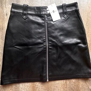 7 For All Mankind Faux Leather Skirt